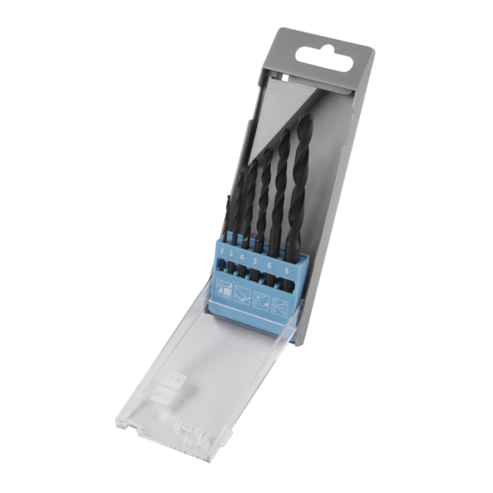 Metallborr 6 st (2 - 8 mm) HSS Rullvalsad  Wolfcraft