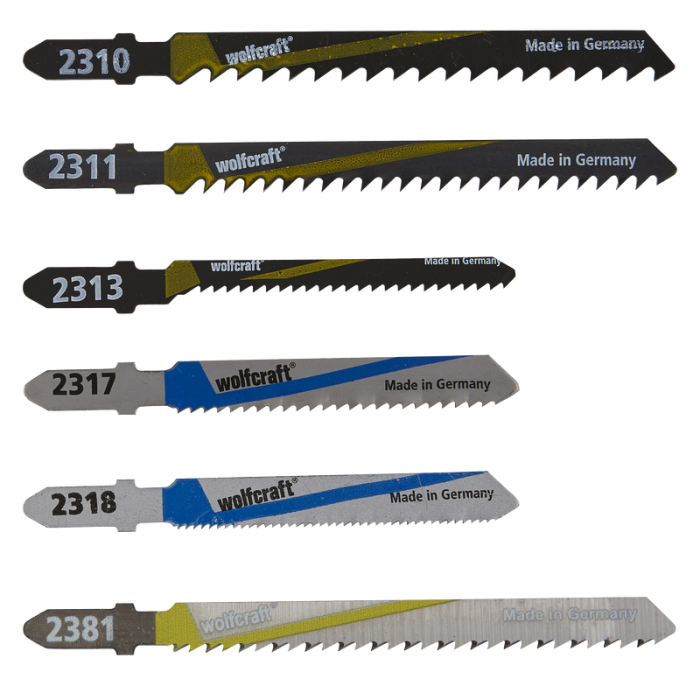 Sticksågsbladsats 10 delar Blandat Wolfcraft