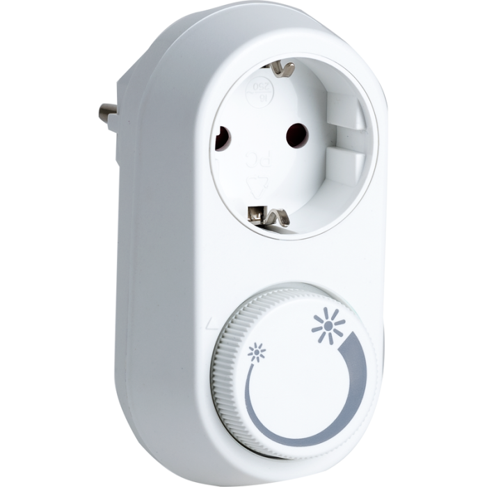 Dimmer för vägguttag Vit Gelia