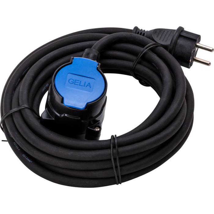 Grenuttag 2-vägs med Lock Jordat IP44 H05RR-F Gelia