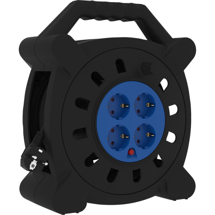 Kabelvinda Stående med Bärhandtag Jordad 20m 3G1 Termosäkring Gelia