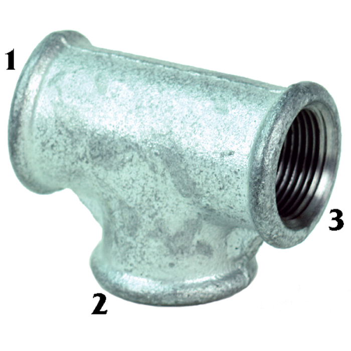 T-rör Galvaniserat Aducerat Gelia