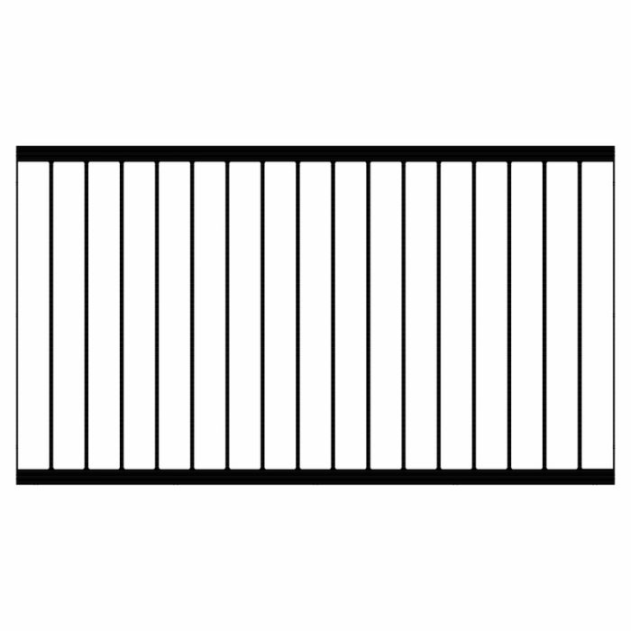 Staket Basic Trädgårdsstaket 150x85 cm Svart PLUS