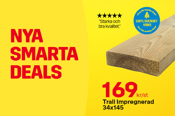 K&ouml;p h&auml;ngrenna p&aring; Byggmax. 125 mm bred och 2,5 m l&aring;ng. 169 kr/st.