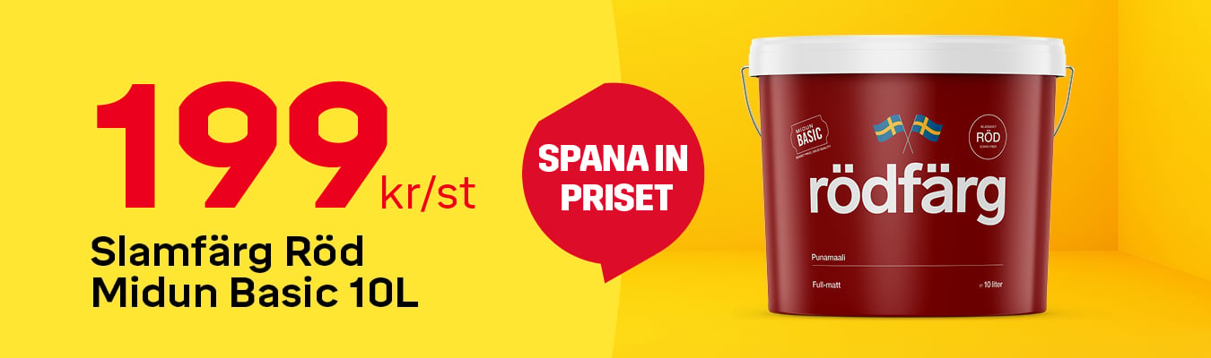Slamfärg Röd, Midun basic 10l - 199 kr/st