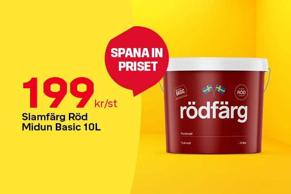 Slamfärg Röd, Midun basic 10l - 199 kr/st
